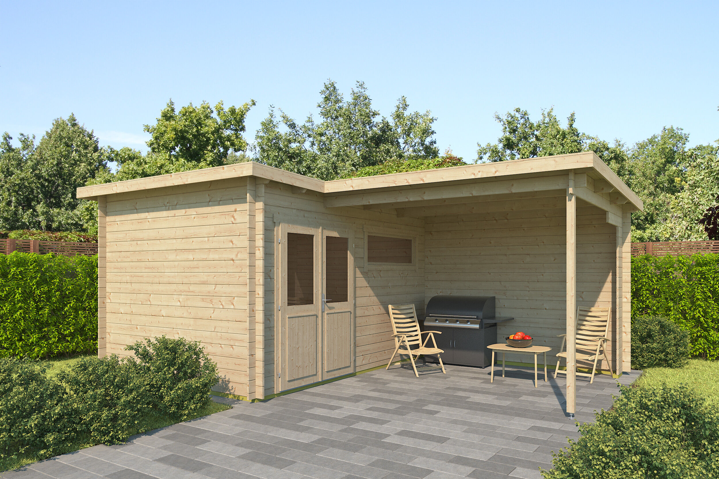 Fjordholz Holzgartenhaus Modell Lola 28 | 6x3m
