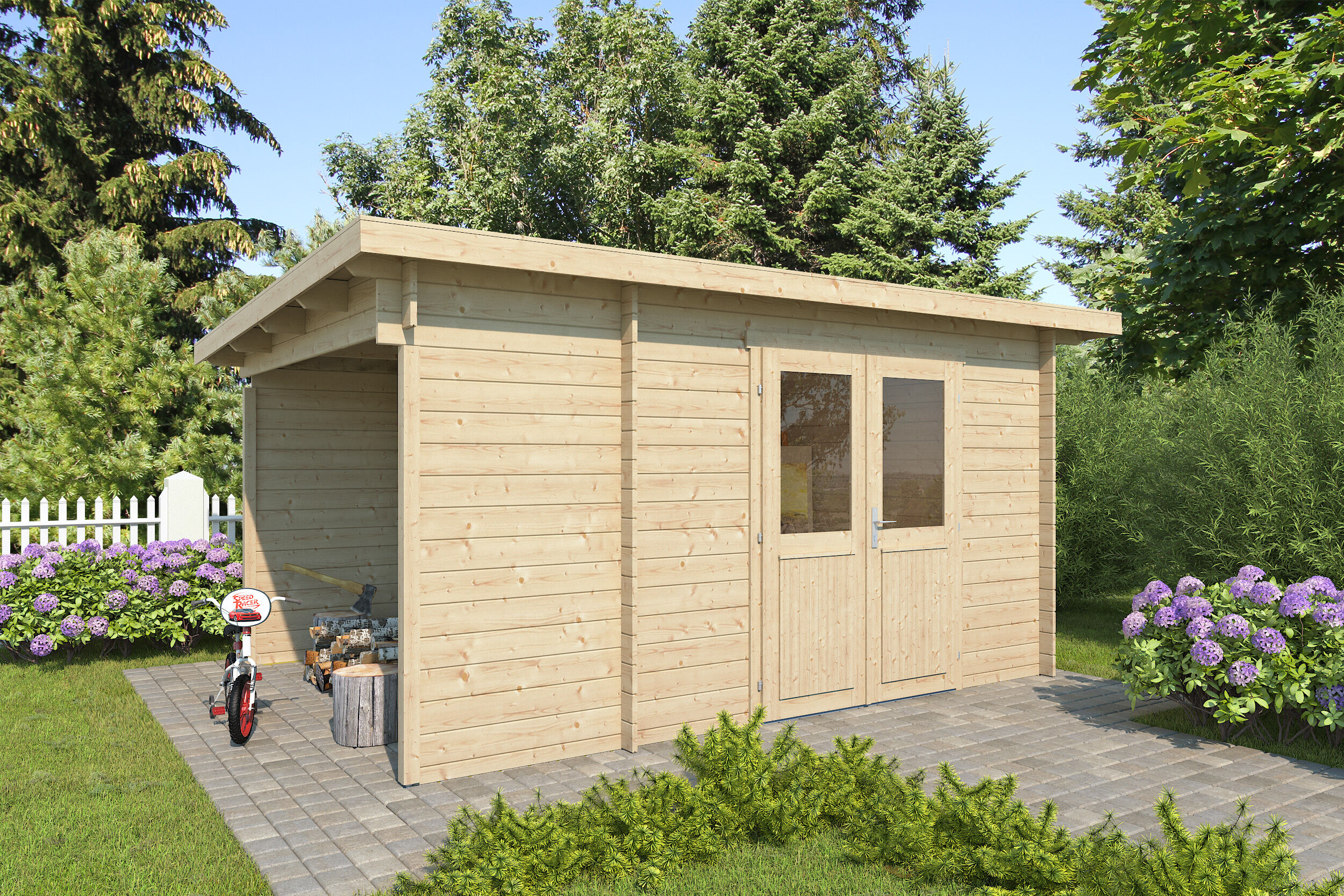 Fjordholz Holzgartenhaus Modell Carla 28 A | 5x3m